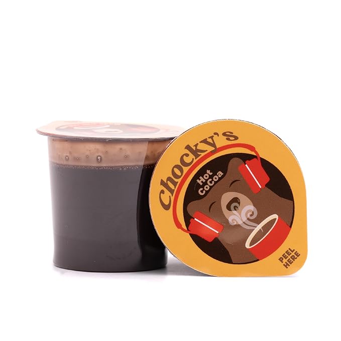 Chocky?™s by Java House Single-Serve Hot Chocolate Pods - Peel and Pour Liquid Concentrate - Hot