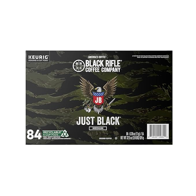 Black Rifle Coffee Company Medium Roast K Cups - Single Serve K Cups Coffee Pods - Kcup Pods