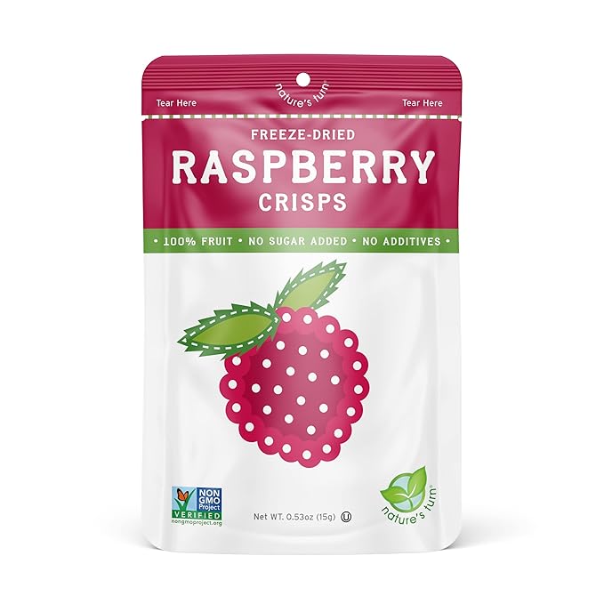 Nature’s Turn Freeze-Dried Raspberry Crisps – Healthy, Gluten-Free, Crispy & Delicious, Plant-Based