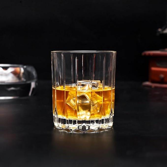 KANARS Crystal Whiskey Glasses, Set of 4 Premium Rocks Glasses in Elegant Gift Box, 10 Oz Old