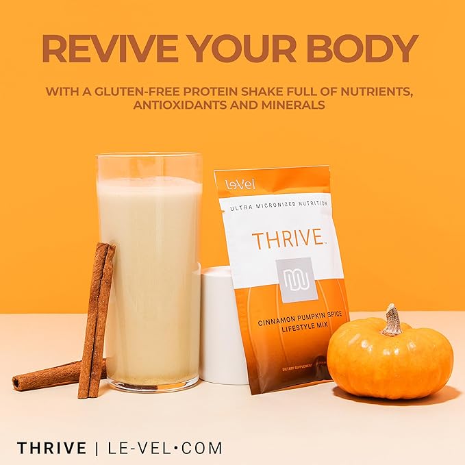 Thrive Protein Shake | 16 Packets (35g Each) | Gluten-Free, Pea Protein Blend, Probiotics, Fiber &