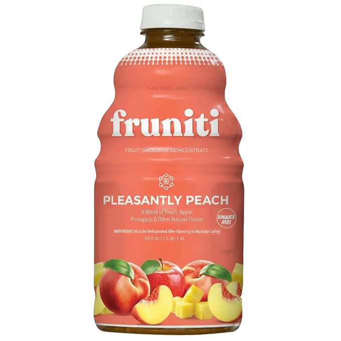 Fruniti Peach Smoothie Mix - Energy Boosting - No Sugar Added - Delicious Fruit Puree - Vitamin