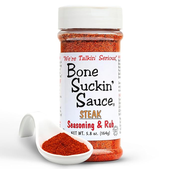 Bone Suckin' Steak Seasoning & Rub, 5.8 Oz - Grilling Rub, Dry Beef Rub, For Oven, Grilling & Pan