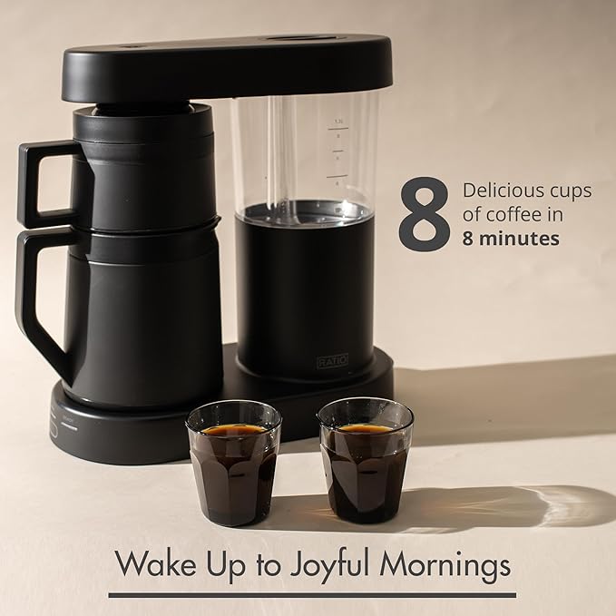 Ratio Six Series 2 Coffee Machine - Automatic Drip Coffee Maker - 1.25L/40oz - Brews 2-8 Cups