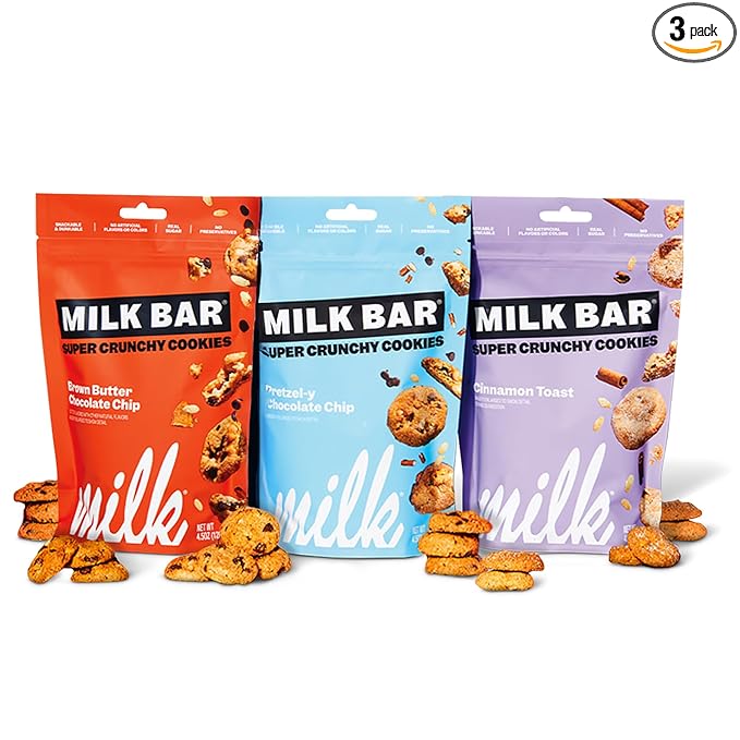 MILK BAR Crunchies | Crunchy Bite Sized Cookies With No Artificial Flavors or Preservatives | Pack