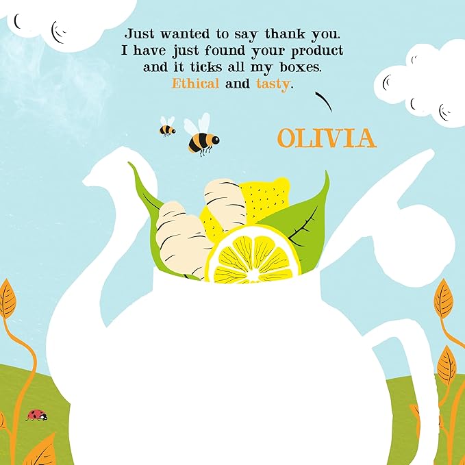 Clipper Tea Lemon & Ginger Teabags ??Caffeine Free, USDA Organic, Great Hot or Iced ??Aromatic
