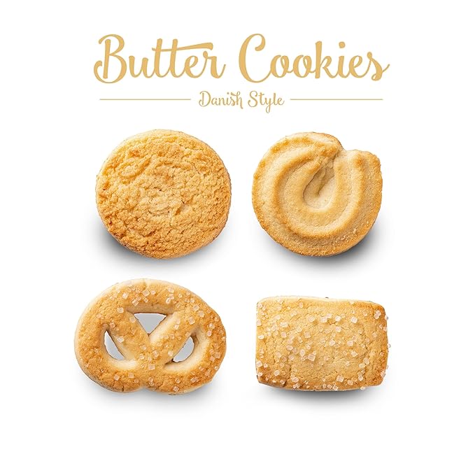Mattigan's Butter Cookies Traditional Danish Style Cookie Assortment, 16 Oz Tin, Gourmet Gifts for