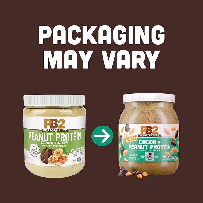 PB2 Performance Peanut Plant Based Vegan Protein Powder | 20g Complete Protein, No Added Sugar