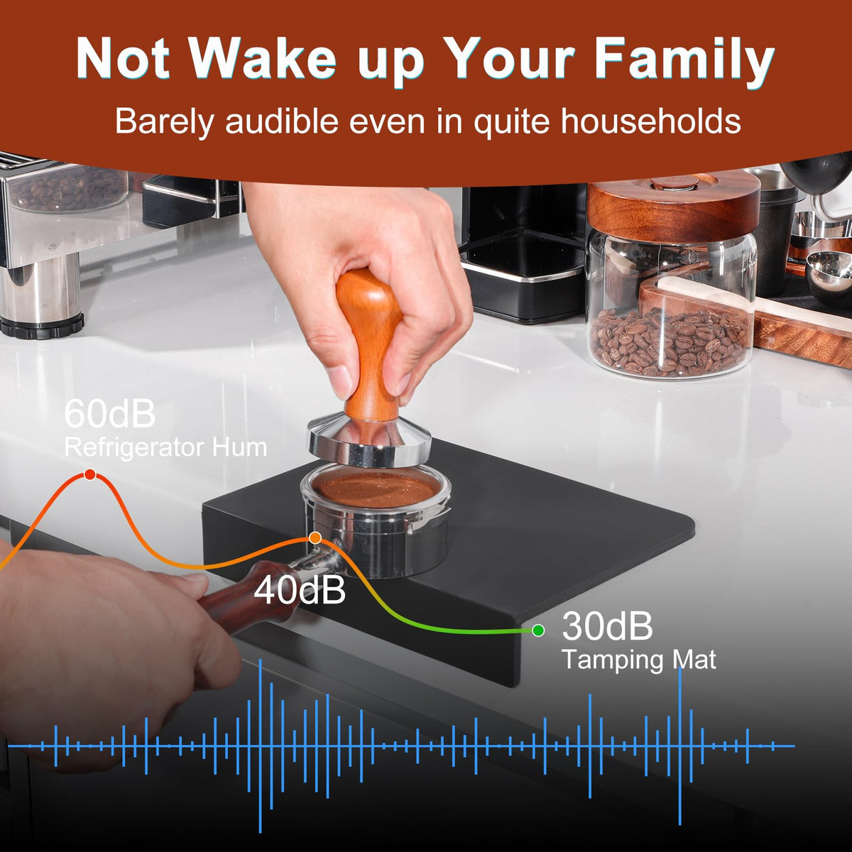 Espresso Tamping Mat Coffee Tamper - Food Grade Silicone Tamping Mat as Espresso Machine