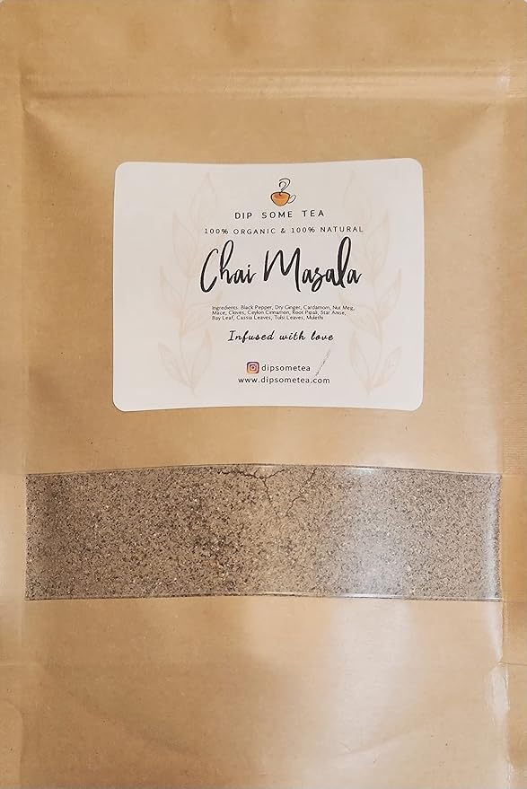 Organic Chai Masala 2 Oz, 57gm, Tea Spices, Indian Chai Masala, DipSomeTea, 100% Natural Pure
