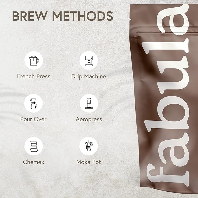 Fabula Low Acid Coffee, USDA Organic Ground Coffee Medium Roast - Non GMO - No Molds - Mycotoxins