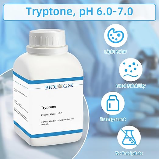 Tryptone Powder, pH 6.0-7.0, FMB Grade, Casein Tryptone for Laboratory Bacterial Culture