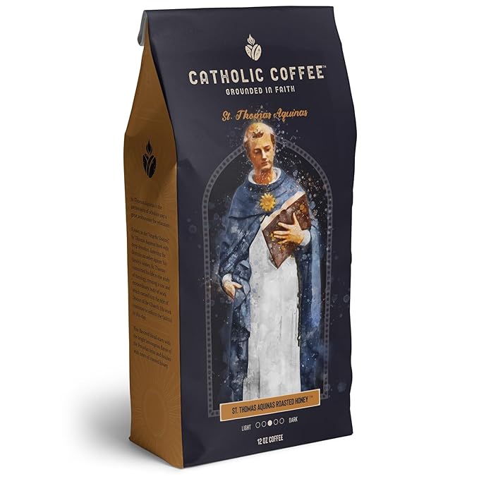 Catholic Coffee St. Thomas Aquinas | Medium Roast Ground Coffee ??Floral Honey & Lemongrass Notes |