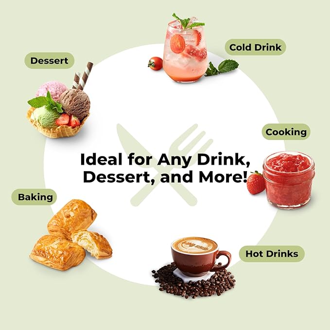Viccoky Organic Stevia Powder, Pure Stevia Extract, Sugar-Free & 0 Calories, No Additives, Sugar