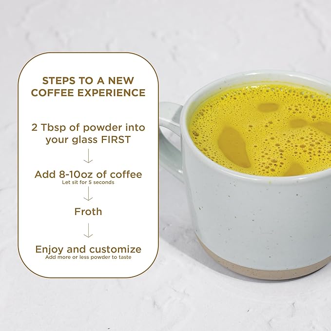 Laird Superfood Non-Dairy Original Superfood Turmeric Coconut Powder Coffee Creamer, Gluten Free