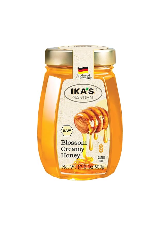 Ika's Garden Raw Blossom Creamy Honey - 100% Pure, Unfiltered, Gluten-Free – Product of Germany