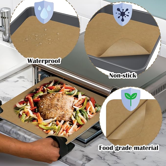 120 Sheets 12 inch Air Fryer Parchment Paper Squares,Non Stick Baking Disposable Paper Liner