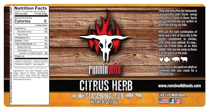 Citrus Herb Seasoning | Premium Citrus Seasoning with Garlic and Herbs for Turkey, Chicken, Fish
