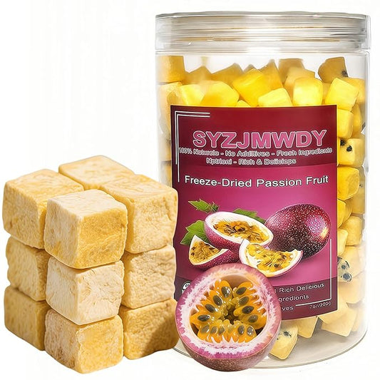 Premium Freeze-Dried Passion Fruit 7oz (199g) - 100%, No Sugar Added | for Tea, Smoothies, Baking &
