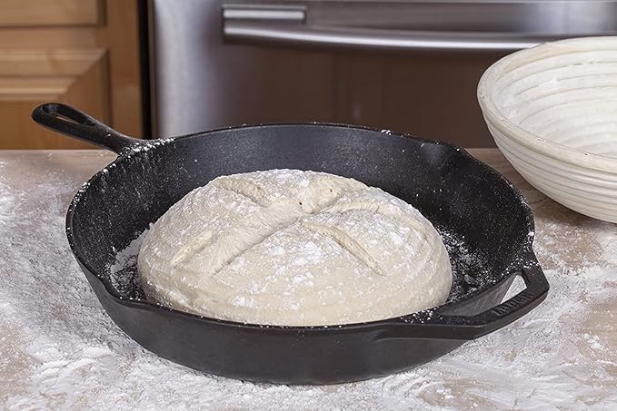 Saint Germain Bakery Premium Round Bread Banneton Basket with Liner - Perfect Brotform Proofing