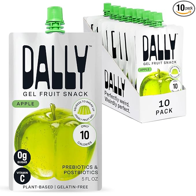 Dally Apple Drinkable Konjac Jelly (10 Pouches) ??10-Calorie, Zero Sugar Korean Fruit Snack