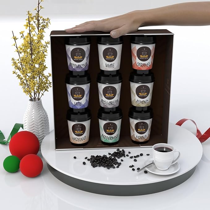 Coffee Gifts - Instant Coffee Gift Set For Men, 9 Flavoured, Coffee Lover Gifts |Coffee Gifts For