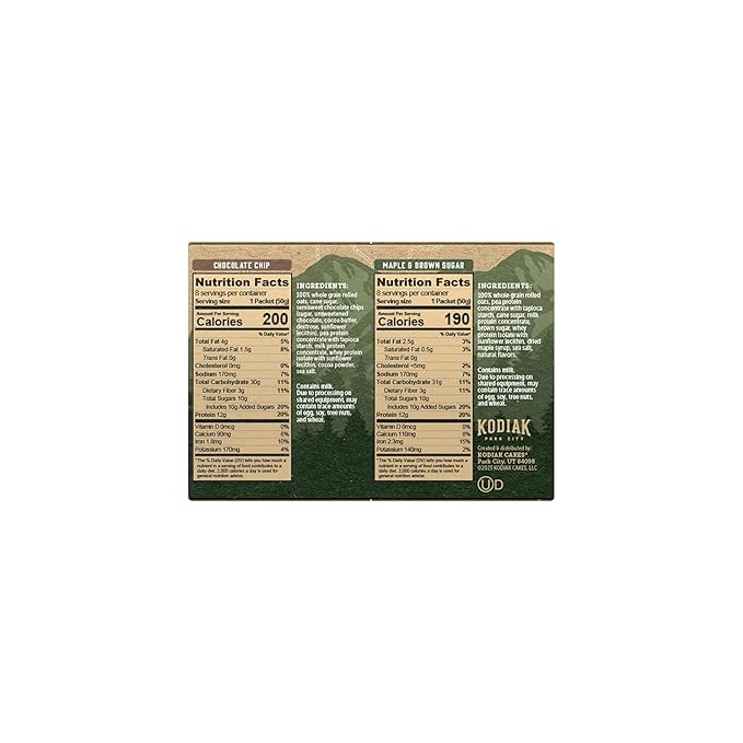 Kodiak Cakes Instant Oatmeal Packets - High Protein - 100% Whole Grains Breakfast Food - Maple &