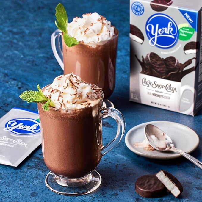 Candy Shop Cocoa YORK Peppermint Pattie Cocoa Mix Hot Chocolate Make Hot or Iced Cocoa Made With