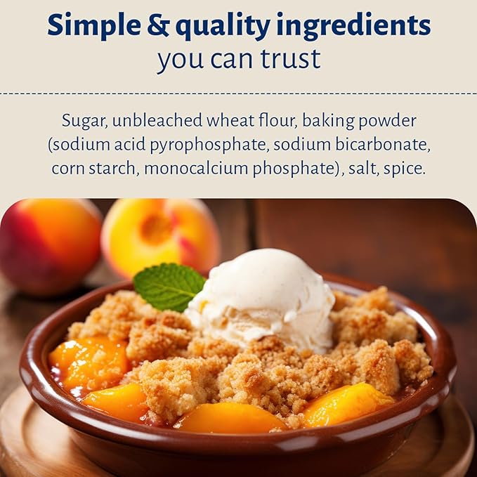 Calhoun Bend Mill Peach Cobbler Mix | Easy to Make Classic Southern Dessert | Versatile Crust Mix