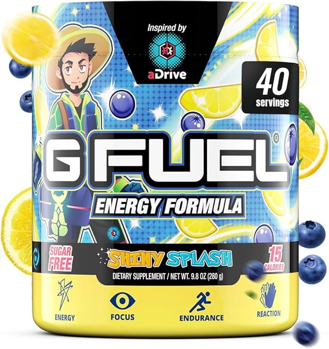G fuel aDrive Energy Drink Powder, Pre Workout Caffeine Mix for Gaming, Sugar Free Focus Amino