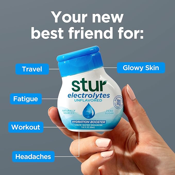 Stur Electrolyte Drops | Trace Minerals for Instant Hydration | No Sugar, No Sweeteners | Zero