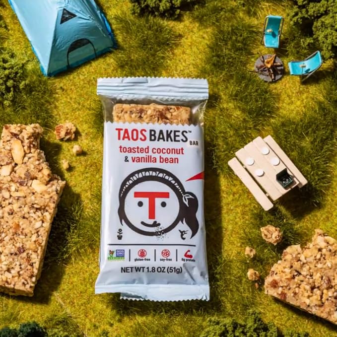 Taos Bakes - Toasted Coconut + Vanilla Bean - Snack Bars - 6g Fiber & Gluten-Free Granola Bars