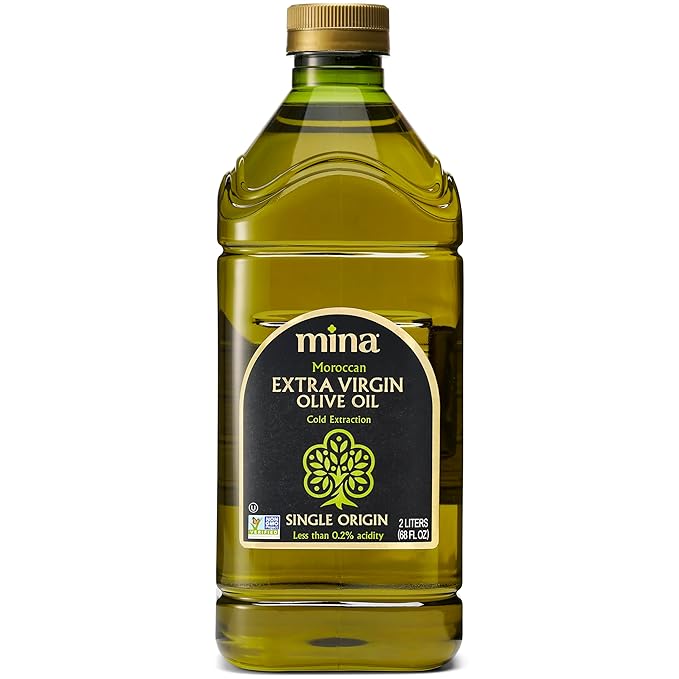 Mina Olive Oil Extra Virgin 68 Fl Oz, New Harvest, Polyphenol Rich Moroccan Extra Virgin Olive Oil