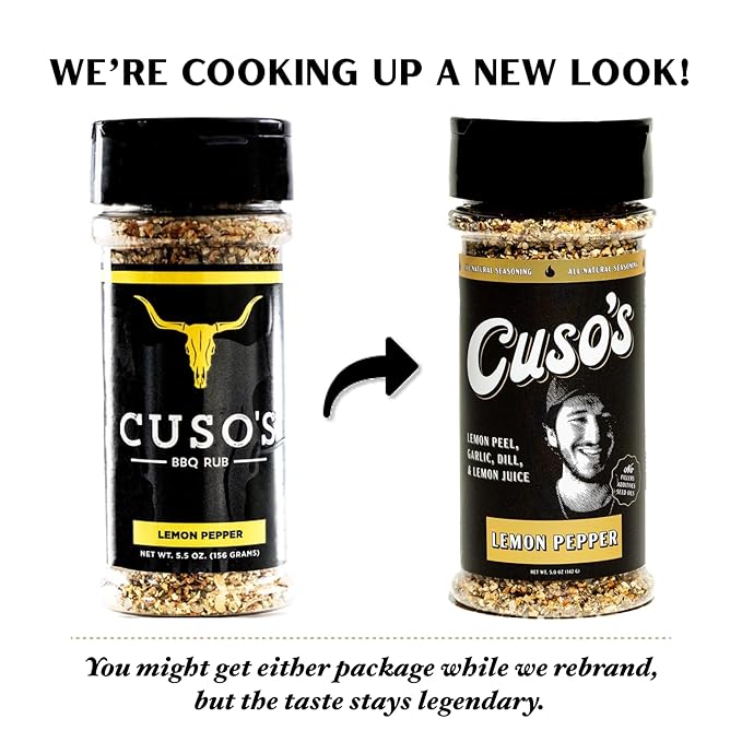Cuso Cuts Lemon Pepper Seasoning BBQ Rub - Lemon Pepper Powder Chicken Wing Rub - Chicken