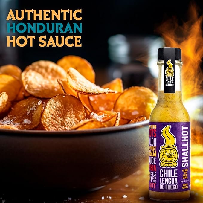 Hot Sauce | Chile Lengua de Fuego (Pack of 2, ShallHot) – Creamy Shallot & Garlic Hot Sauce with