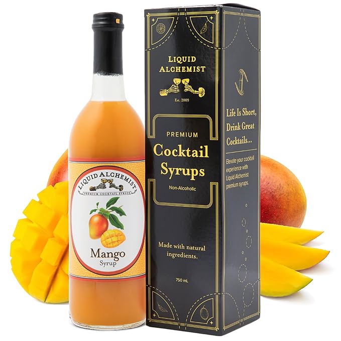 Liquid Alchemist Mango Syrup for Drinks - Real Ingredients Make our Mango Puree for Cocktails the