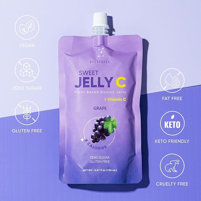 EVERYDAZE Sweet Jelly C Konjac Jelly | Vegan, Gluten Free, Sugar Free, Low Calorie | Healthy