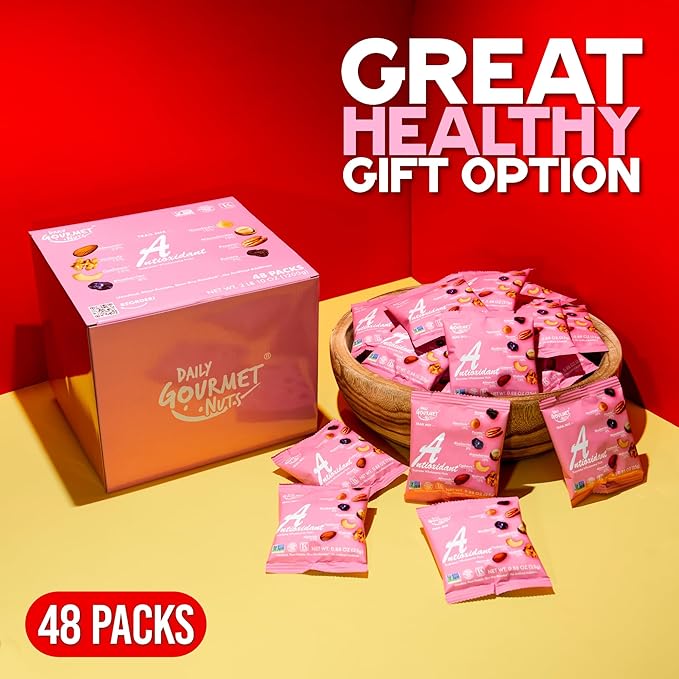 Daily Gourmet Nuts - Unsalted Mixed Nuts Snack Packs/Individually Wrapped Snacks/Nut Snacks/No