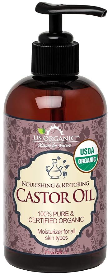 US Organic Castor Oil, USDA Certified Organic,Expeller Pressed, Hexane Free, 100% Pure & Natural