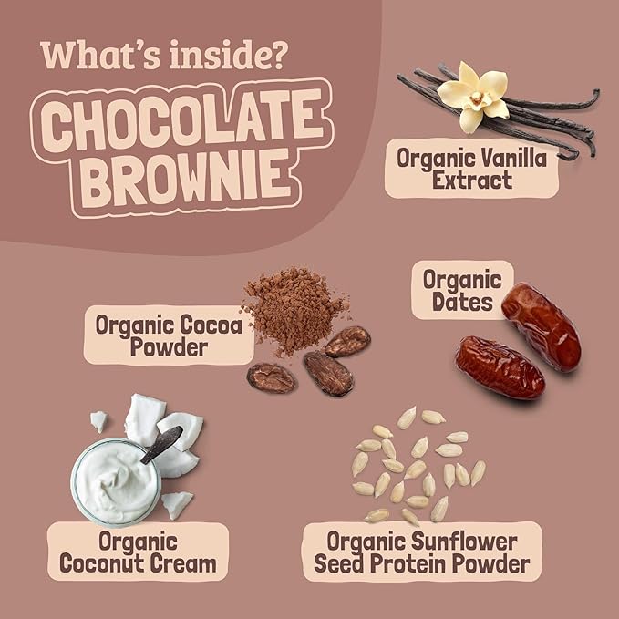 Skout Organic Chocolate Brownie Kids Snack Bars (18 Pack) | Organic Kids Snack Bars | School Snacks