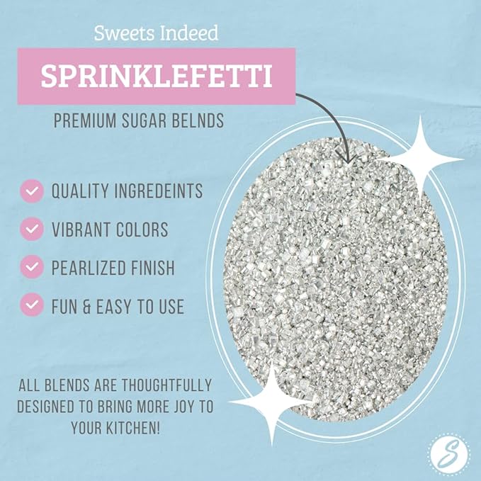 Sweets Indeed Sprinkles, Edible Sprinkle Sugar Mix, Perfect for Cake Decorations, Baking, Ice