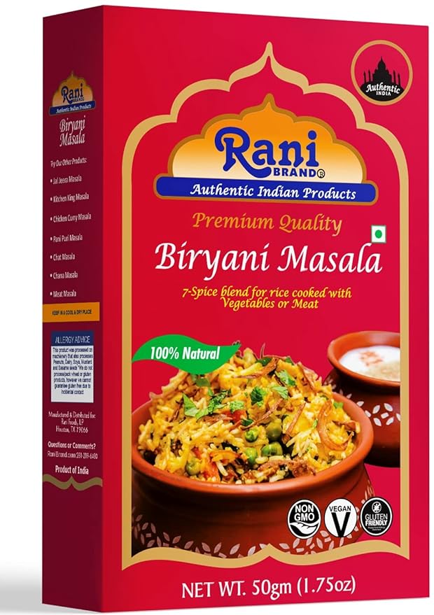 Rani Biryani Masala Curry (7-Spice Blend for Indian Rice Dishes, Pullao/Pilau) 1.75oz (50g) ~ All