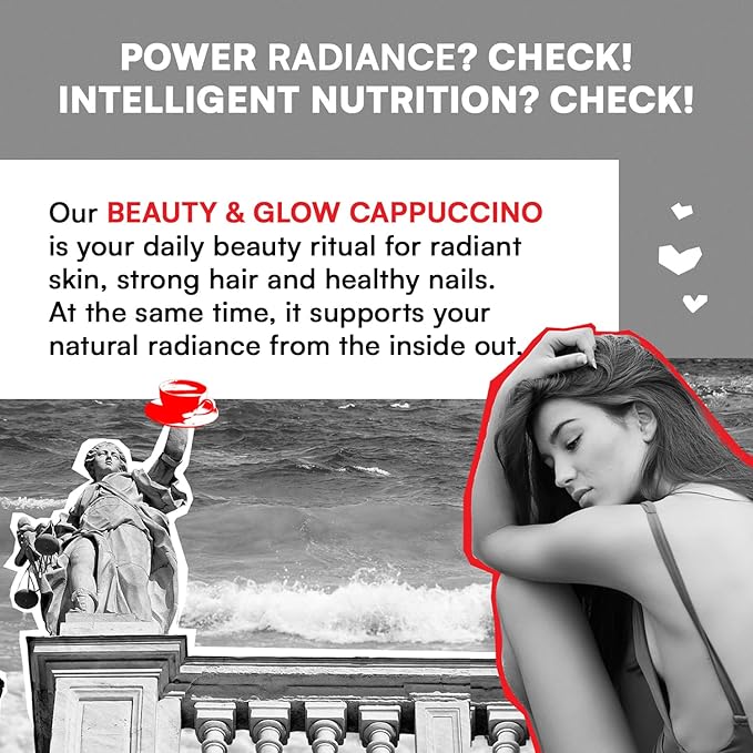 Beauty & Glow (11 servings) - Instant Coffee - Prebiotic Coffee with Biotin, vegan Collagen &