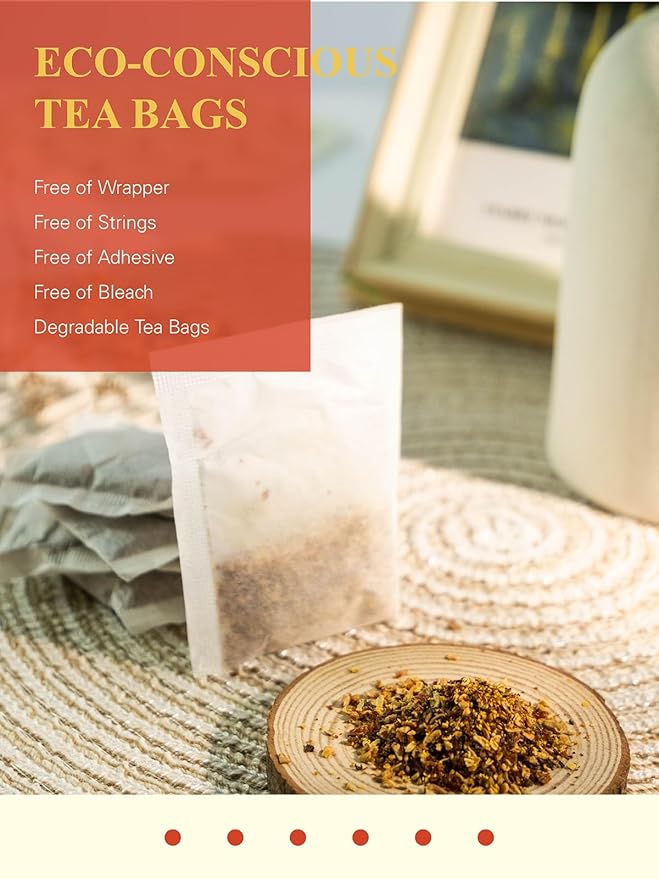 GLDNT Organic Rosehips Tea Bags, Organic Rose Hips, Fruity Flavor and Aroma, Caffeine Free, 100