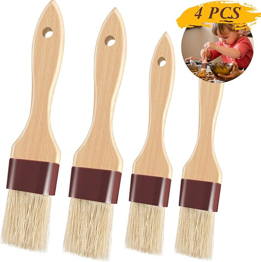 Pastry Brushes for Baking Basting Brush with Boar Bristles and Beech Hardwood Handles Culinary Oil