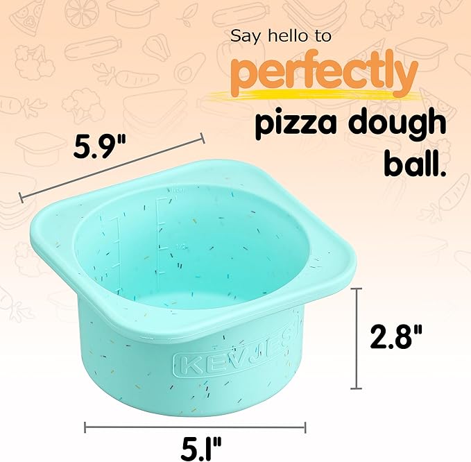 1000ml PLUS Pizza Sourdough Proofing Containers with Air-tight Lids for DIY family Artisan