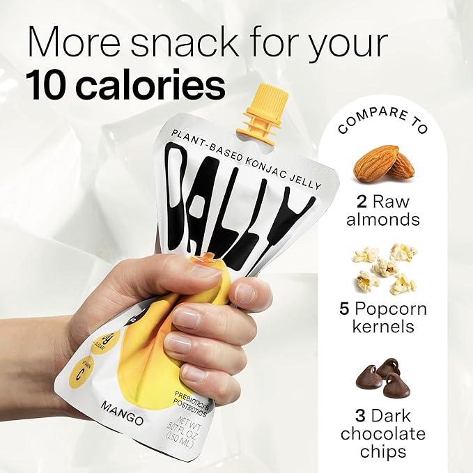 Dally Mango Drinkable Konjac Jelly (10 Pouches) ??10-Calorie, Zero Sugar Korean Fruit Snack