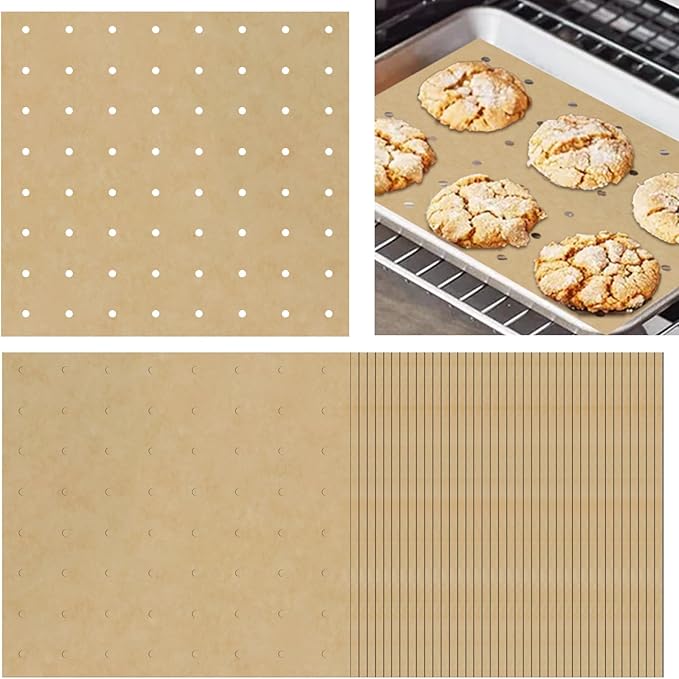 120 Sheets Air Fryer Oven Liners 11 x 12 Disposable Air Fryer Parchment Paper Liners Rectangle Non