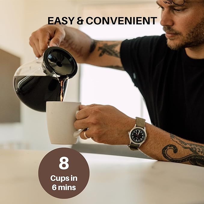 SimplyGoodCoffee Coffee Maker / Coffee Machine. 8 Cup Automatic Drip Pour Over Coffee Brewer. Easy