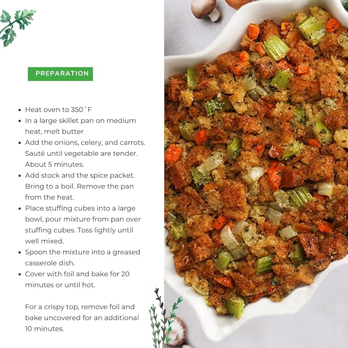 Aleia?셲 Gluten Free Savory Stuffing Mix ??10 oz (2 Pack) ??Classic Side Dish for Special Diets